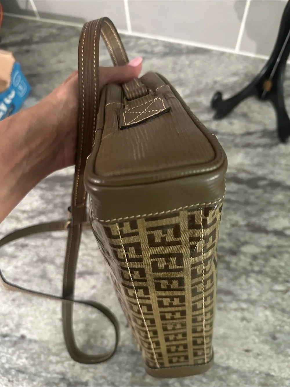 Fendi Zucca FF Monogram small crossbody/ camera bag